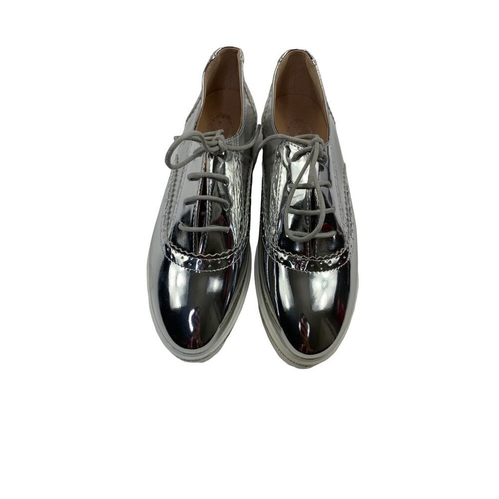 Italina Women's Silver Platform Shoes - Picture 2 of 6